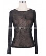 Devil Fashion Black Spider Web Gothic Shirt for Women