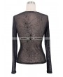 Devil Fashion Black Spider Web Gothic Shirt for Women