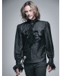 Devil Fashion Black Palace Style Men's Gothic Blouse with Removable Tie