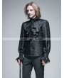 Devil Fashion Black Palace Style Men's Gothic Blouse with Removable Tie