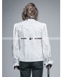 Devil Fashion White Palace Style Men's Gothic Blouse with Removable Tie