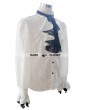 Devil Fashion White Palace Style Men's Gothic Blouse with Removable Tie