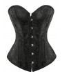 Black Pattern Gothic Overbust Corset