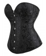 Black Pattern Gothic Overbust Corset