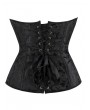 Black Pattern Gothic Overbust Corset