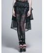 Devil Fashion Black Lace and Gauze High-Low Gothic Skirt