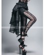 Devil Fashion Black Lace and Gauze High-Low Gothic Skirt