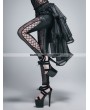 Devil Fashion Black Lace and Gauze High-Low Gothic Skirt