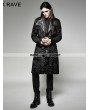 Punk Rave Vintage Black Pattern PU Leather Gothic Coat for Men