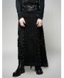 Punk Rave Black Gothic Punk Split Skirt for Men