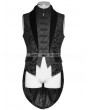 Punk Rave Gothic Fake Two Pieces Swallow Tail Vest for Men