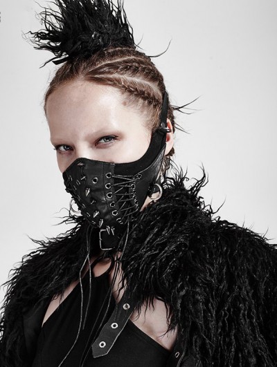 Punk Rave Black Gothic Punk Mask for Women