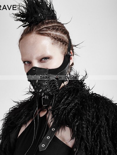 Punk Rave Black Gothic Punk Mask for Women