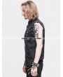 Devil Fashion Black Gothic Punk Sleeveless Shirt for Men