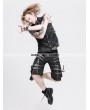 Devil Fashion Black Gothic Punk Sleeveless Shirt for Men