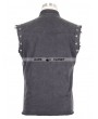 Devil Fashion Black Gothic Punk Sleeveless Shirt for Men