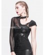 Devil Fashion Black Gothic Sexy Skull Pattern Shirt for Women