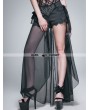 Devil Fashion Black Gothic Shorts with Long Back Skirt for Women 