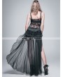 Devil Fashion Black Gothic Shorts with Long Back Skirt for Women 