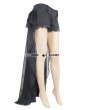 Devil Fashion Black Gothic Shorts with Long Back Skirt for Women 