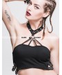 Devil Fashion Black Gothic Punk Sexy Halter Top for Women