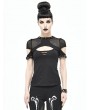 Devil Fashion Alternative Black Gothic Punk Short Sleeves Shirt for Women