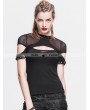 Devil Fashion Alternative Black Gothic Punk Short Sleeves Shirt for Women