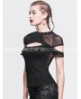 Devil Fashion Alternative Black Gothic Punk Short Sleeves Shirt for Women