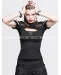 Devil Fashion Alternative Black Gothic Punk Short Sleeves Shirt for Women