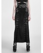 Punk Rave Black Gothic Punk Split Skirt for Women