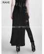 Punk Rave Black Gothic Punk Split Skirt for Women