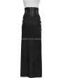 Punk Rave Black Gothic Punk Split Skirt for Women