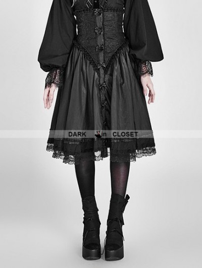 Punk Rave Black Gothic Two Wear Pettiskirt Cloak