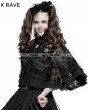 Punk Rave Black Gothic Lolita Lace Double Layer Cloak