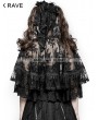 Punk Rave Black Gothic Lolita Lace Double Layer Cloak