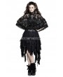 Punk Rave Black Gothic Lolita Lace Double Layer Cloak