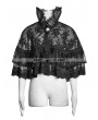 Punk Rave Black Gothic Lolita Lace Double Layer Cloak