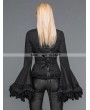Devil Fashion Black Gothic Palace Style Blouse for Women