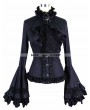 Devil Fashion Black Gothic Palace Style Blouse for Women