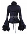 Devil Fashion Black Gothic Palace Style Blouse for Women