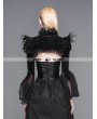 Devil Fashion Black Vintage Gothic Short Feather Cape for Women