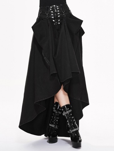Devil Fashion Black High Waist Gothic Skirt