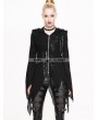 Devil Fashion Black Gothic Punk Asymmetric Hooded Sweater for Women