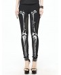 Devil Fashion Black Gothic Skull Pattern Mesh Legging for Women