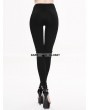 Devil Fashion Black Gothic Skull Pattern Mesh Legging for Women