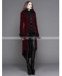 Devil Fashion Wine Red Gothic Palace Style Long Coat for Women