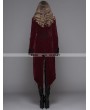 Devil Fashion Wine Red Gothic Palace Style Long Coat for Women