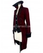 Devil Fashion Wine Red Gothic Palace Style Long Coat for Women