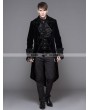 Devil Fashion Black Gothic Palace Style Long Coat for Men