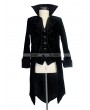 Devil Fashion Black Gothic Palace Style Long Coat for Men